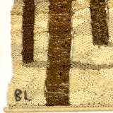 Signed Vintage Handwoven Wool Wall Hanging of Trees in Snow