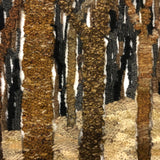 Signed Vintage Handwoven Wool Wall Hanging of Trees in Snow