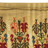 Hand-Embroidery on Linen Antique Textile Wall-Hanging