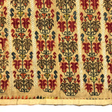 Hand-Embroidery on Linen Antique Textile Wall-Hanging