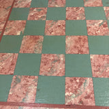 Fun, Very 1980s Sponge Painted Wooden Checkerboard