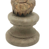 Antique Carved, Painted Wooden Chinese Figure on Base