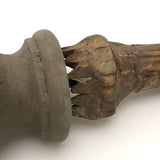 Antique Carved, Painted Wooden Chinese Figure on Base