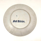 T.C. Brown-Westhead Moore Antique Blue & White Transferware Bull Terrier Plate