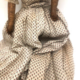 Amazing (and very intense!) Antique 22 Inch Waxed Doll with Blue Glass Eyes