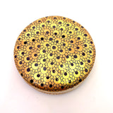 Striking Gold and Black Round Lidded Burmese Lacquer Box