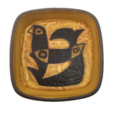 Royal Copenhagen Baca Series Danish Modern Bird and Fish Design Ashtray by Johanne Gerber