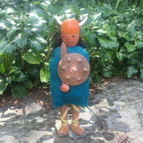 Friendly Mid-Century Danish Modern Wooden Viking Figurine