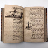 19th Century German Manuscript Notebook with Phenomenal Diagrams and Drawings