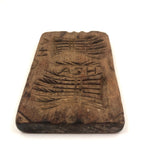 Antique Primitive Hand-carved Double Wheat Sheaf Monogrammed Butter Mold