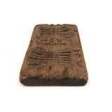 Antique Primitive Hand-carved Double Wheat Sheaf Monogrammed Butter Mold