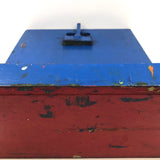 Cheerful Vintage Royal Blue Painted Portable Easel