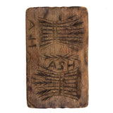 Antique Primitive Hand-carved Double Wheat Sheaf Monogrammed Butter Mold