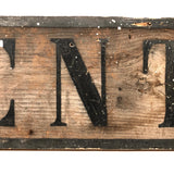 Antique Double-sided Painted DENT / REMOVED Sign on Pine Plank