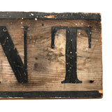 Antique Double-sided Painted DENT / REMOVED Sign on Pine Plank