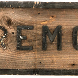 Antique Double-sided Painted DENT / REMOVED Sign on Pine Plank