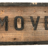 Antique Double-sided Painted DENT / REMOVED Sign on Pine Plank