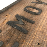 Antique Double-sided Painted DENT / REMOVED Sign on Pine Plank