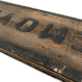 Antique Double-sided Painted DENT / REMOVED Sign on Pine Plank