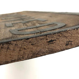 Antique Double-sided Painted DENT / REMOVED Sign on Pine Plank