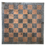 Antique Painted Leather Gameboard with Gorgeous Chippy (but not chipping) Paint