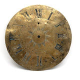 Special and Rare Early Hand-Engraved Brass Clock Dial Signed Fretel