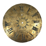 Special and Rare Early Hand-Engraved Brass Clock Dial Signed Fretel