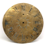 Special and Rare Early Hand-Engraved Brass Clock Dial Signed Fretel