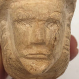 Native American Chief Folk Art Clay Pipe Bowl
