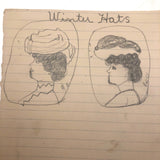 Carlotta Huse 1902 Graphite Fashion Drawings - Sold Individually