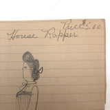 Carlotta Huse 1902 Graphite Fashion Drawings - Sold Individually