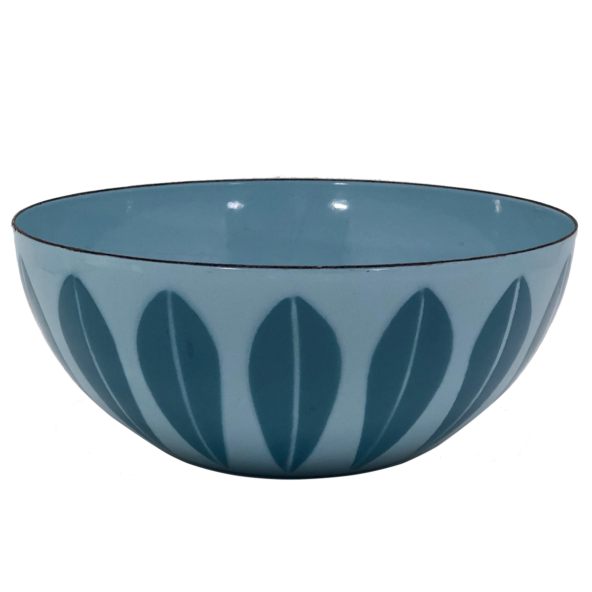 Catherineholm Blue on Blue 8 Inch Enamelware Lotus Bowl – critical