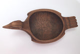 Hand-carved Alder Wood Northwest Coast Raven Bowl