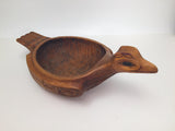 Hand-carved Alder Wood Northwest Coast Raven Bowl