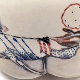 Contemporary Ceramic Vessel / 3 Dimensional Abstract Drawing