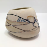 Contemporary Ceramic Vessel / 3 Dimensional Abstract Drawing