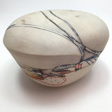 Contemporary Ceramic Vessel / 3 Dimensional Abstract Drawing