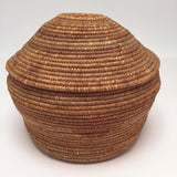 Northwest Coast Salish Lidded Coiled Basket