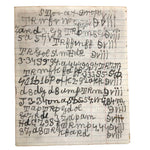 One Last Notebook Page with Cipher Writing (and God Loves You + Clippings on Reverse), 1887