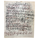 Alphabet, Horse, House, Evolution, Double-side Notebook Page with Cipher Writing, 1887