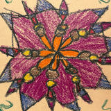 Set of Four Exuberant Crayon Drawn Mandalas by John Mosher, Grade 3, 1939