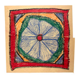 Set of Four Exuberant Crayon Drawn Mandalas by John Mosher, Grade 3, 1939