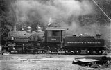 M&W, Morgantown & Wheeling Train with Coal Car, c. 1910s Folk Painting on Linen
