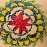 Set of Four Exuberant Crayon Drawn Mandalas by John Mosher, Grade 3, 1939