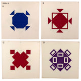 Antique Kindergarten Double Sided Paper Cuts, SET FIVE, Sold Individually
