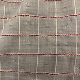 Boldly Graphic Handmade Quilt, Indigo Calico with Piecework Squares and Shirting Fabric Reverse