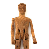 Small Greenland Inuit Wooden Articulated Figure with Sinew Tied Shoulders