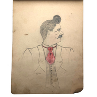 AUCTION: c.1900 WIlliam A. Spengler, Freeport, IL Sketchbook (Closing May 24, 4pm et)