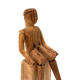 Small Greenland Inuit Wooden Articulated Figure with Sinew Tied Shoulders