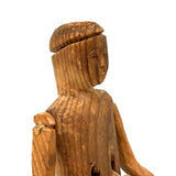 Small Greenland Inuit Wooden Articulated Figure with Sinew Tied Shoulders